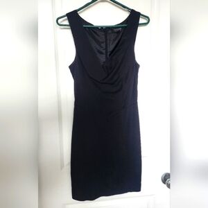 Topshop black cowl neck satin lined Mini Dress